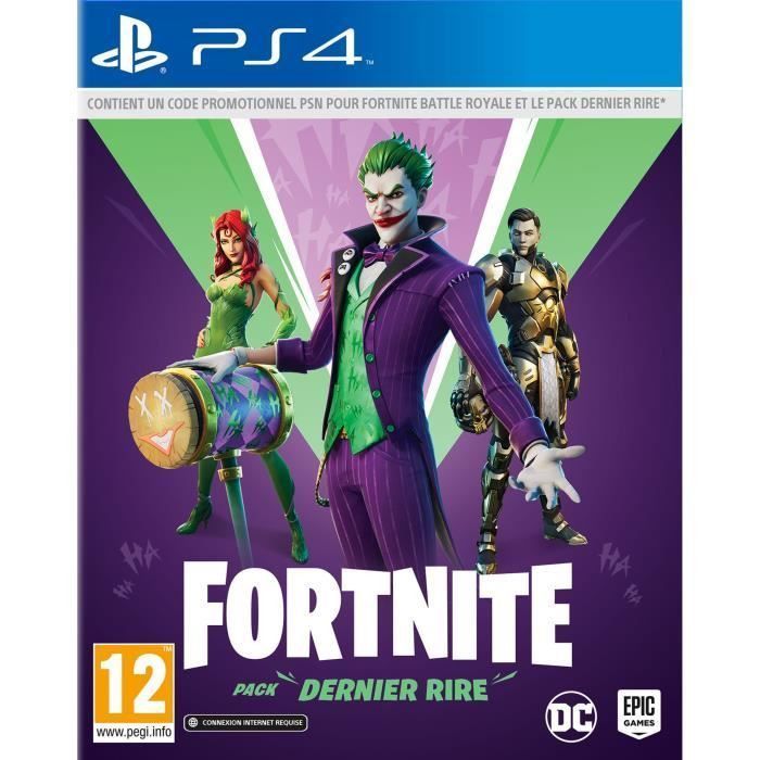 Fortnite : Pack Dernier Rire Jeu PS4 Code dans la boîte Neuf
