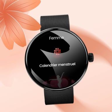 Forever Reloj inteligente Elegante pulsera de salud para mujer - Forevive 5 Negro