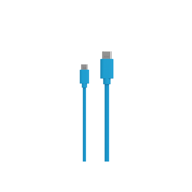 Câble iPhone / Galaxy / Google - USB-C vers USB-C - PD (60W) - 1,5 mètres - Bleu - Jaym - Neuf