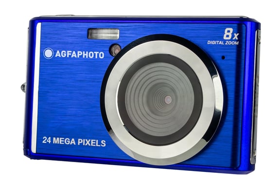 AGFA PHOTO Realishot DC5500 - Cámara digital compacta, 24 MP, LCD 2.4'', Zoom digital 8x, Batería de litio - Azul