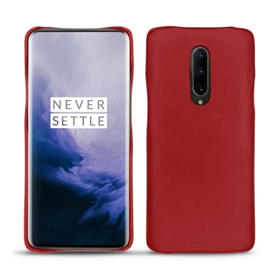 Coque cuir OnePlus 7 Pro -  - Rouge - Cuir lisse