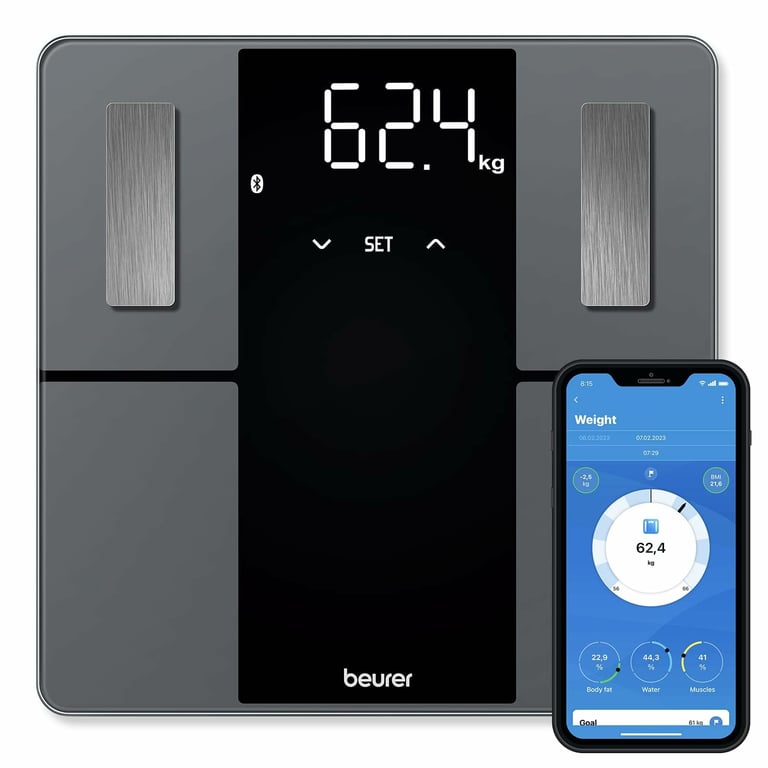 Pèse-Personne Impédancemètre Beurer BF 500 – Analyse Corporelle, Bluetooth - vue 3