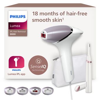 Epilateur à lumière pulsée avec SenseIQ Philips Lumea BRI949/00 Series 8000 Blanc et Rose - Excellent état