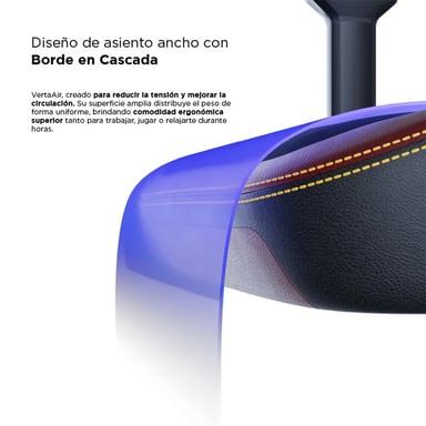 Sedia gaming XL Vertagear PL6800 Burgundy Red con supporto lombare ContourMax, seduta VertaAir e tessuto antibatterico HygennX