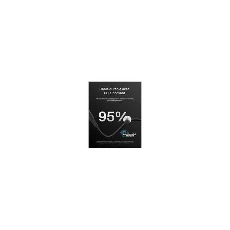 Belkin Câble BoostCharge Pro USB-C vers USB-C 240W - renforcé (Noir) - 1 m Noir - vue 5