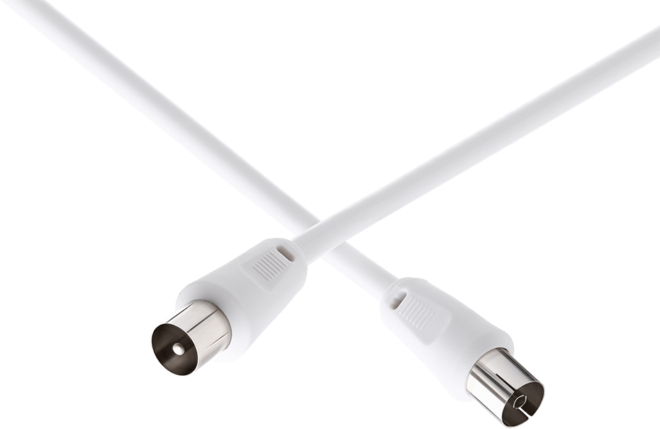 Câble TV Coaxial 9.52mm Coudé MâleFemelle 2m avec Adaptateur MâleMâle Neuf - vue 9