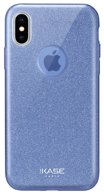 Coque slim pailletée étincelante pour Apple iPhone X/XS, Bleu