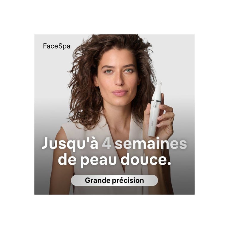Braun Face SE810 2 en 1 épilateur visage + brosse nettoyante Gris étanche Wet & Dry - Neuf