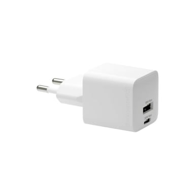 dbramante1928 re-charge - Adaptateur secteur - 30 Watt - PD - 2 connecteurs de sortie (USB, 24 pin USB-C) - blanc - Europe