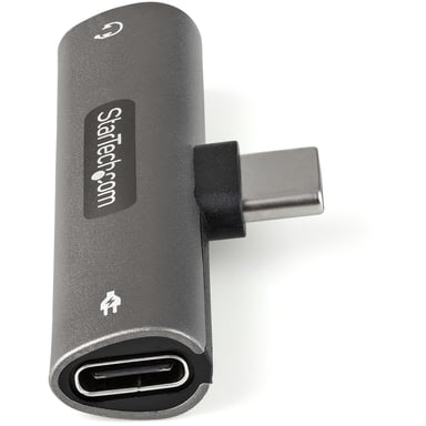 StarTech.com Adaptador de Audio y Carga USB-C - Adaptador de Audio USB Tipo C con Salida TRRS de 3,5mm para Auriculares con Micrófono y Pass Through de 60W USBC para Cargador
