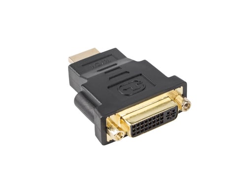 Lanberg AD-0014-BK changeur de genre de câble HDMI DVI-D (F) (24 + 5) Noir - Neuf