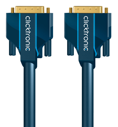 ClickTronic 7.5m DVI-D Connection câble DVI 7,5 m Bleu - Neuf