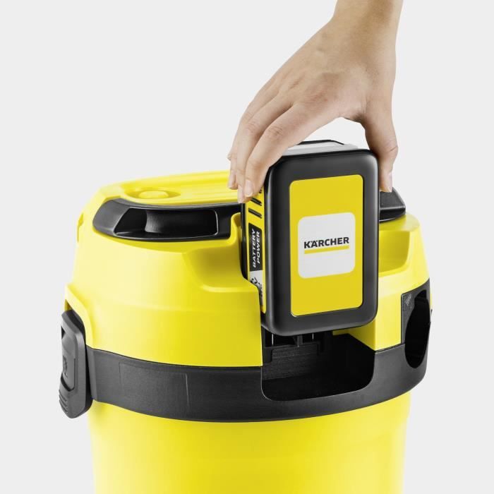 Aspirateur Eau et Poussières Kärcher WD 3-18 V-17/20 – 18V, 17L, Avec Batterie et Chargeur - vue 4