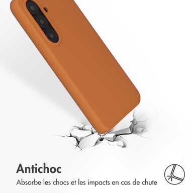 Accezz Coque Liquid Silicone avec MagSafe pour Samsung Galaxy S26 Plus - Orange