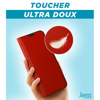 Jaym - Custodia a libro rossa compatibile con iPhone 17