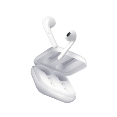 Écouteurs sans fil Sonik Elite On-Ear avec boîtier de chargement, Blanc bianco