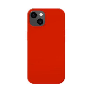 Guscio in morbido silicone gel antiurto per Apple iPhone 14, rosso fuoco