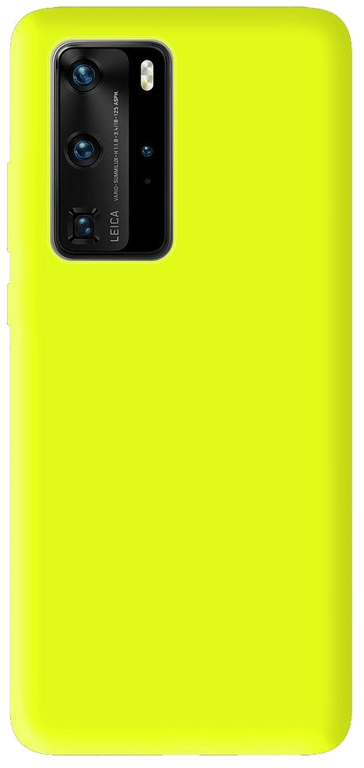 Coque silicone unie compatible Mat Jaune Huawei P40 Pro
