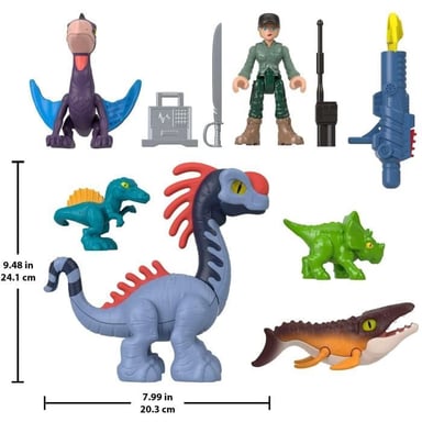 Imaginext Fisher-Price Figurines Dinosaures Air Mer Terre - Jurassic World - Multipack - Dès 3 ans - JFR25 Multicolore - vue 5