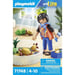 Famiglia di tartarughe Playmobil in un terrario con accessori