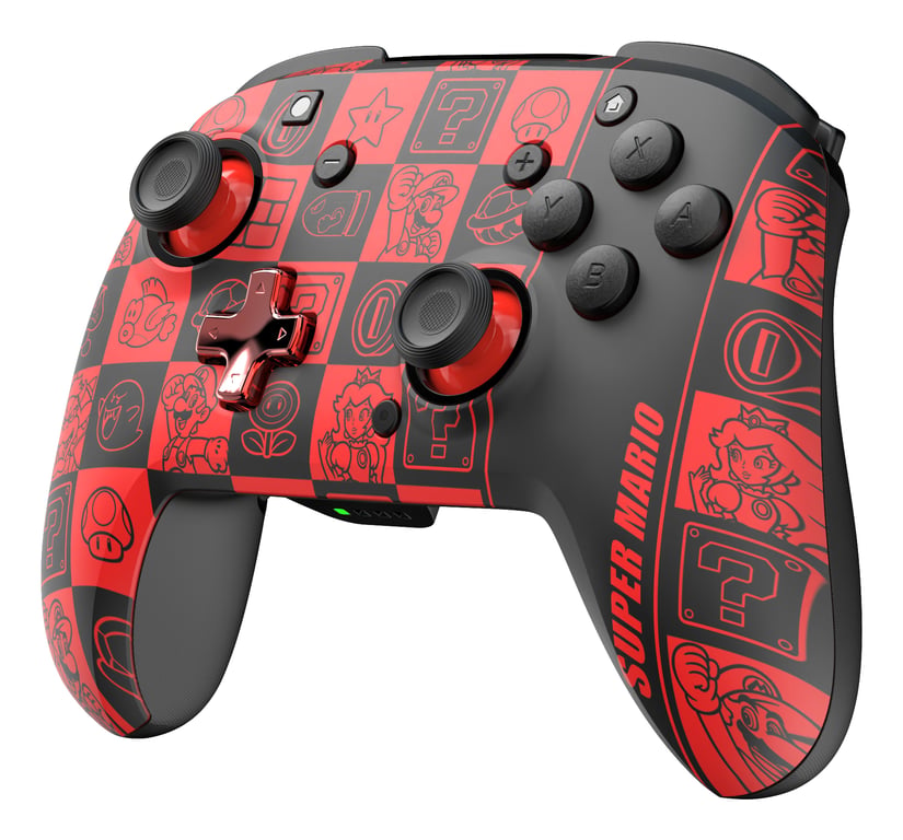PDP REMATCH GLOW Manette de jeu Nintendo Switch, Nintendo Switch OLED, Noir, Vert, Rouge - Neuf