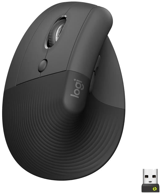 Souris Sans Fil Logitech Lift Left Ergonomique Verticale pour gaucher, Bluetooth ou récepteur USB Lo