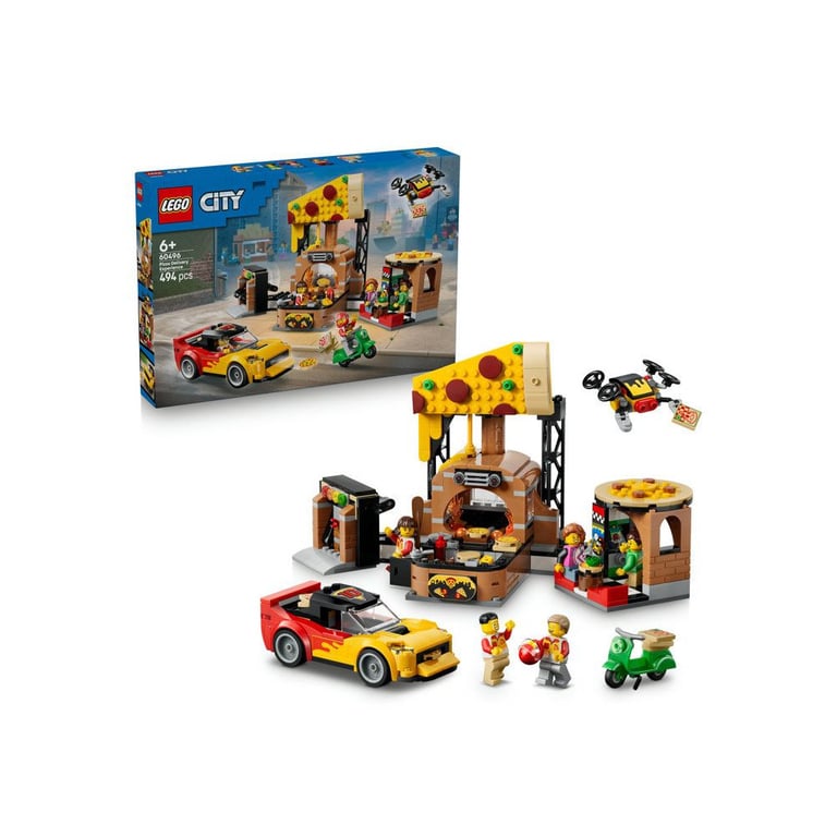 LEGO® City 60496 La pizzeria et ses véhicules de livraison - vue 5