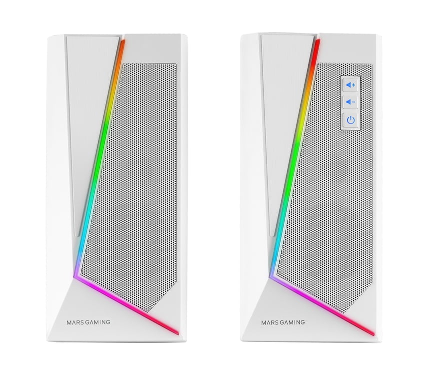 Mars Gaming MS7W haut-parleur Blanc Avec fil &sans fil 20 W - Neuf