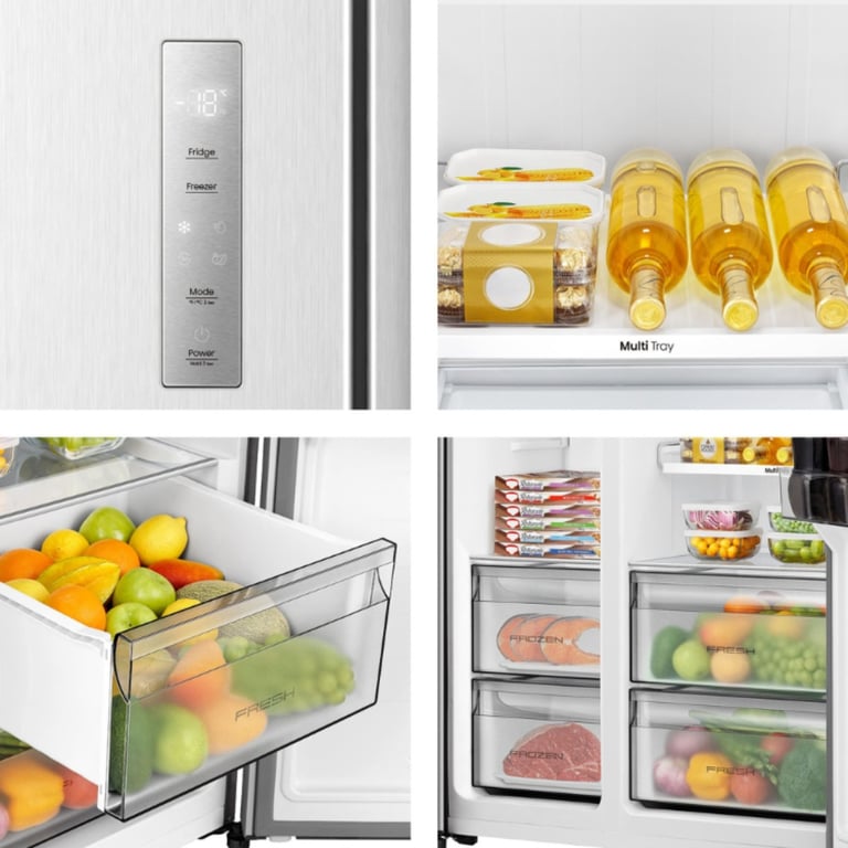 Réfrigérateur américain Hisense RS3P558NEIE réfrigérateur américain Pose libre 544 - vue 4