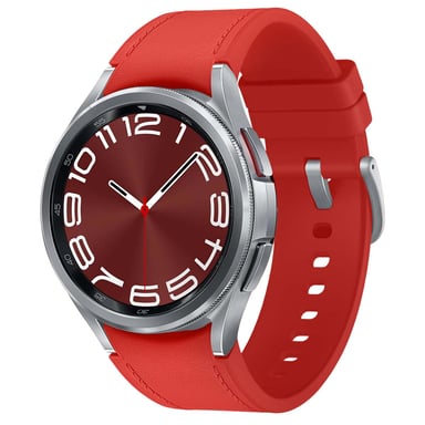 Samsung Correa de cuero híbrida para G Watch 4/5 130 mm, M/L Rojo