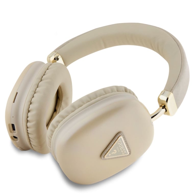 Guess Bluetooth 5.3 IPX4 Headphones with Premium Bass & Hand free Calling Triangle Gold Neuf - vue 2