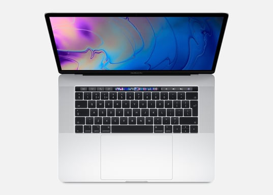 MacBook Pro Core i7 (2019) 15.4', 2.6 GHz 256 Go 16 Go AMD Radeon Pro 555X, Argent - AZERTY