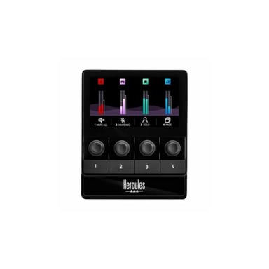 HERCULES Audio Controller STREAM 100 - Control de sonido sencillo e intuitivo para juegos y aplicaciones - Streaming Principiante