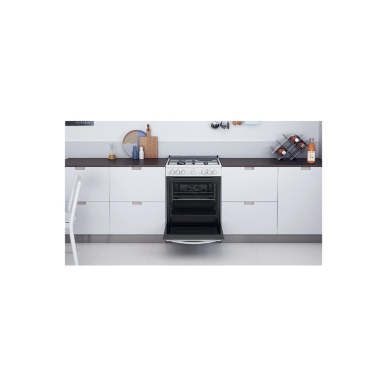 INDESIT Cuisinière mixte 60 cm 3+1 four catalyse IS67M5PCWFR1 - vue 6