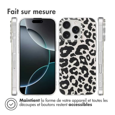 imoshion Coque Design pour Apple iPhone 16 Pro - Leopard Transparent