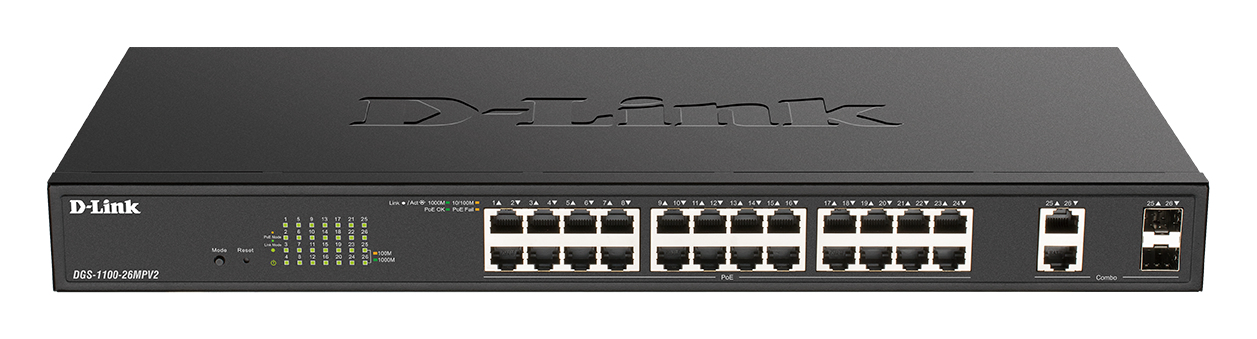 D Link EasySmart 24 ports PoEPoE+Gigabit&2port - vue 2