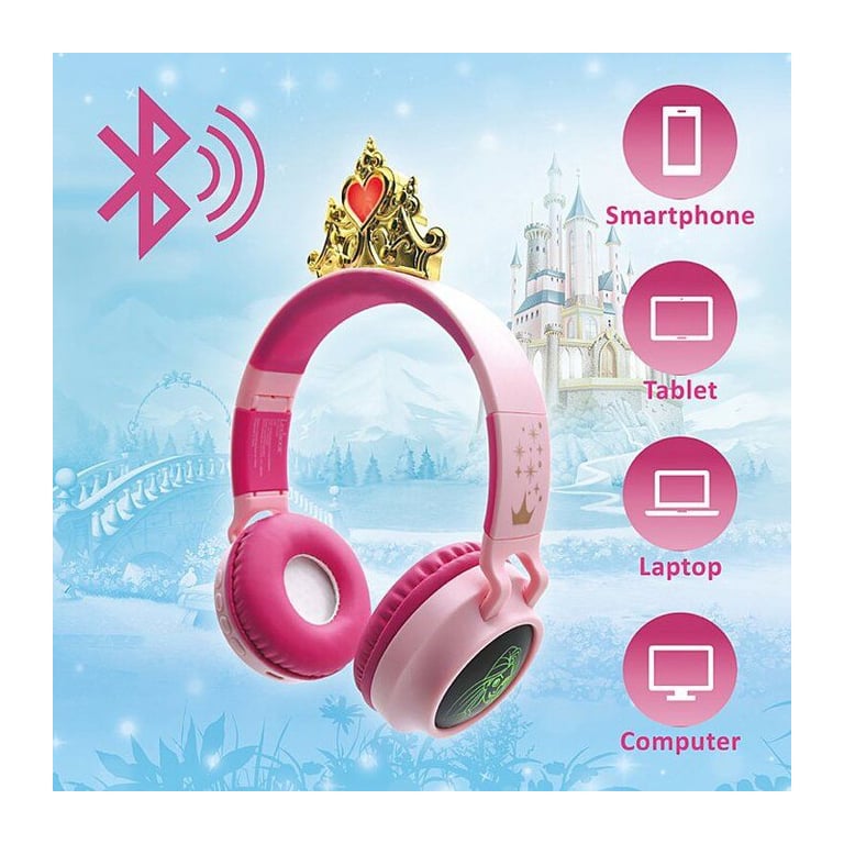 Casque Bluetooth Lexibook Disney Princess – Volume Limité 85 dB, Pliable, Effets Lumineux - vue 3