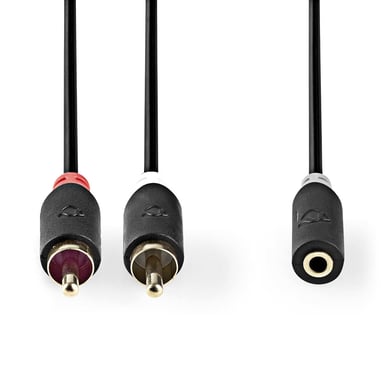 Nedis CABW22255AT10 câble audio 1 m 2 x RCA RCA Anthracite - Neuf