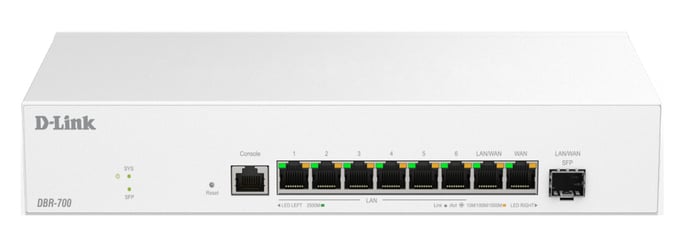 D-Link DBR-700 router 2.5 Gigabit Ethernet Blanco