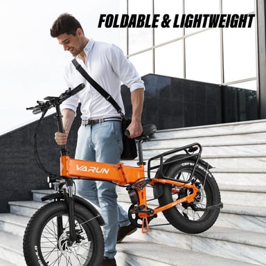 Vélo électrique pliant VARUN S20-2 tout suspendu 20 pouces avec batterie 48 V 13 Ah
