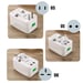 Adaptateur Secteur Universel de Voyage UK / EU / US Compact Durable Blanc