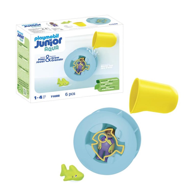 Playmobil Junior : Roue aquatique avec bébé requin Playmobil - vue 5