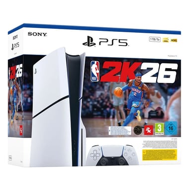 Pack PS5 Slim & NBA 2K26 - Console de jeux PlayStation 5 Slim 1 To (Standard)