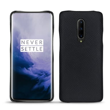 Coque cuir OnePlus 7 Pro -  - Noir - Cuir saffiano