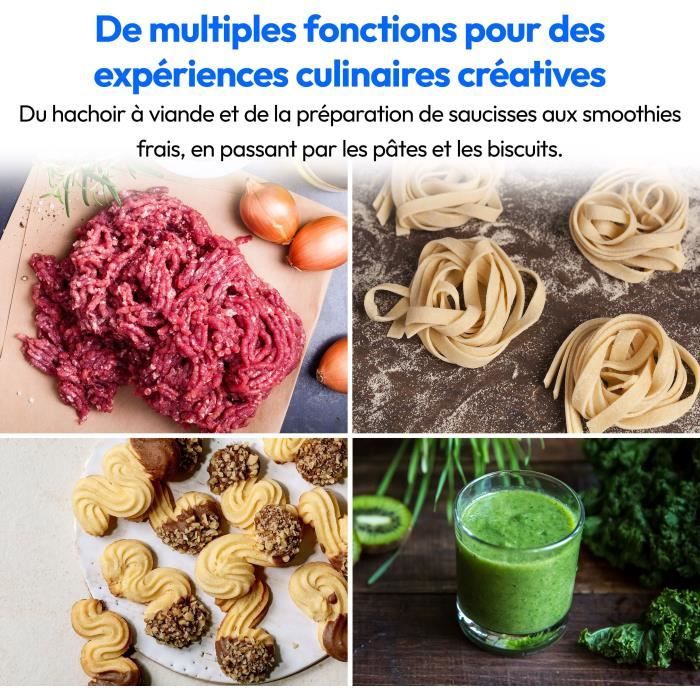 Robot pâtissier 3 en 1 MEDION MD18430 5 8 vitesses Fonction hachoir - vue 4