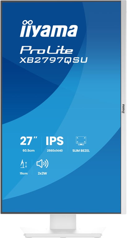 iiyama ProLite XB2797QSU-W1 écran plat de PC 68,6 cm (27 ) 2560 x 1440 pixels Quad HD LED Blanc - Neuf