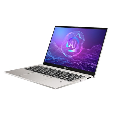 MSI Prestige A16 AI+ A3HMG-004FR AMD Ryzen AI 9 365 Portátil 40,6 cm (16'') WQUXGA 32 GB LPDDR5x-SDRAM 1 TB SSD Wi-Fi 7 (802.11be) Windows 11 Pro Plata
