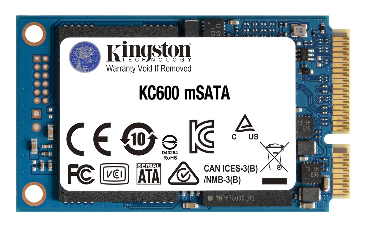 Kingston Technology SSD KC600 SATA3 mSATA de 256 Go - Neuf
