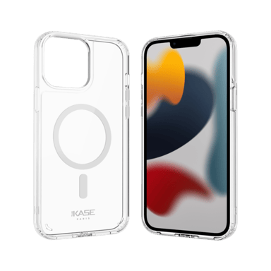 Carcasa antigolpes magnética antibacteriana invisible para Apple iPhone 13 Pro Max, Transparente