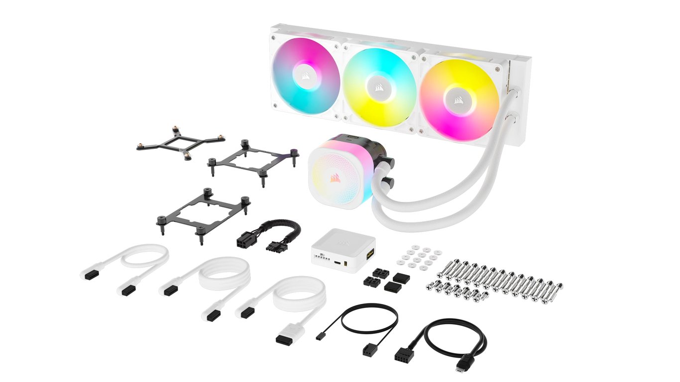 Corsair iCUE LINK TITAN RX RGB Processeur Refroidisseur de liquide tout-en-un 12 cm Blanc 1 pièce(s) - Neuf